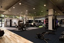 Elevate your workout experience in this luxurious fitness center.